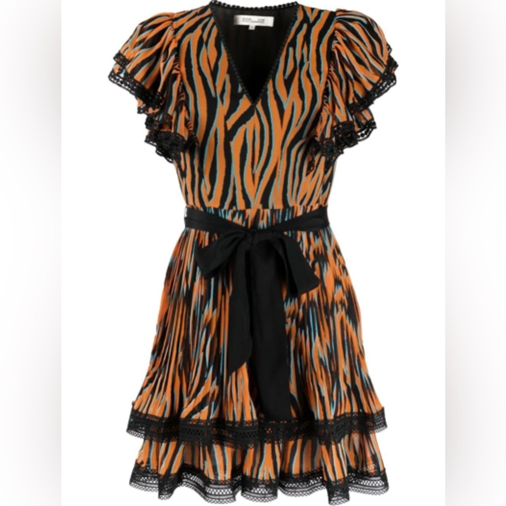 Diane von Furstenberg Pippa Animal-Print Mini Dress